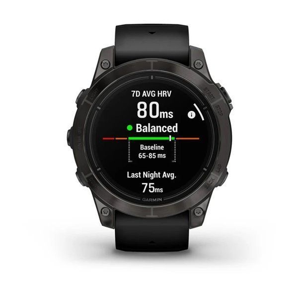 Смарт-годинник Garmin Epix Pro (Gen 2) - Sapphire Edition 47 mm - темно-сірий титан DLC Carbon з чорним ремінцем