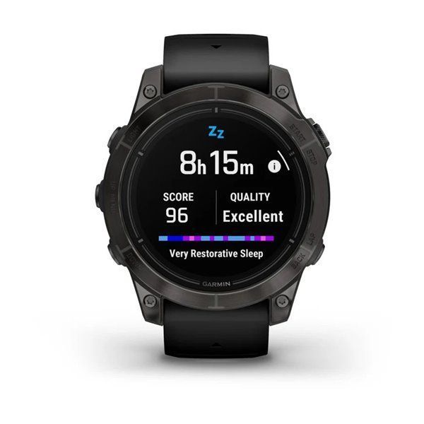 Смарт-годинник Garmin Epix Pro (Gen 2) - Sapphire Edition 47 mm - темно-сірий титан DLC Carbon з чорним ремінцем