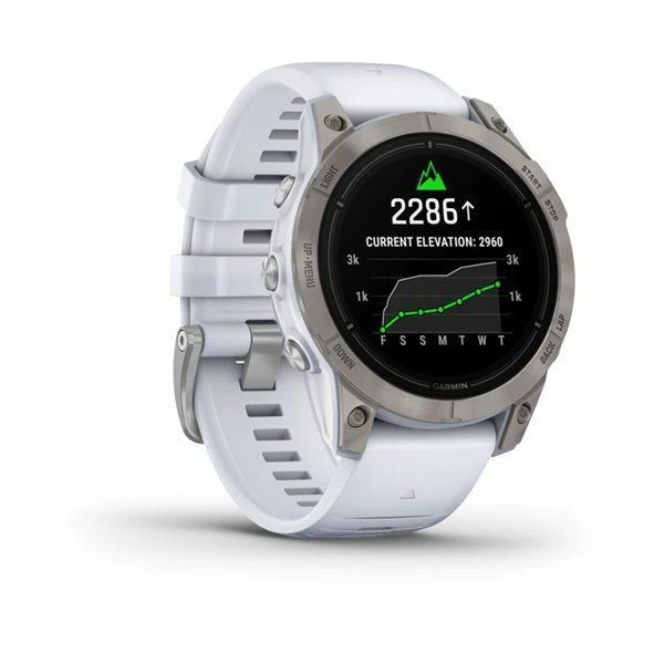 Смарт-годинник Garmin Epix Pro (Gen 2) - Sapphire Edition 47 mm - титан з ремінцем кольору молочного кварцу