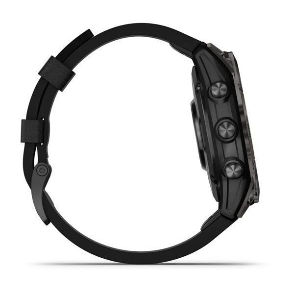 Смарт-годинник Garmin Epix Pro (Gen 2) - Sapphire Edition 47 mm - темно-сірий титан DLC Carbon зі шкіряним ремінцем