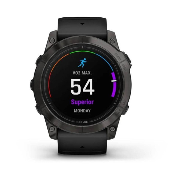 Garmin Epix Pro (Gen 2) - Sapphire Edition 51mm Smartwatch - Titanium Gray DLC Carbon with Black Strap