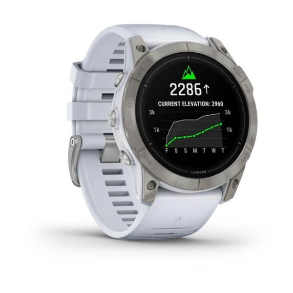 Смарт-часы Garmin Epix Pro (Gen 2) - Sapphire Edition 51 mm - титан с ремешком цвета молочного кварца
