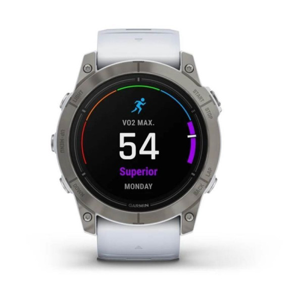 Смарт-часы Garmin Epix Pro (Gen 2) - Sapphire Edition 51 mm - титан с ремешком цвета молочного кварца