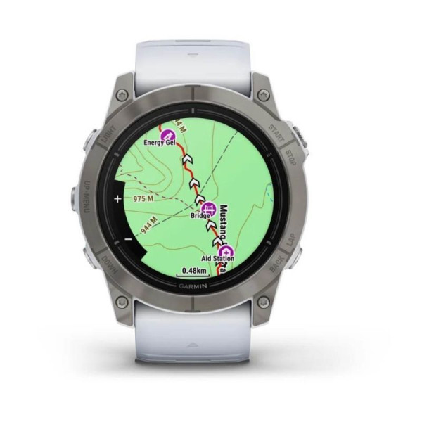 Смарт-часы Garmin Epix Pro (Gen 2) - Sapphire Edition 51 mm - титан с ремешком цвета молочного кварца