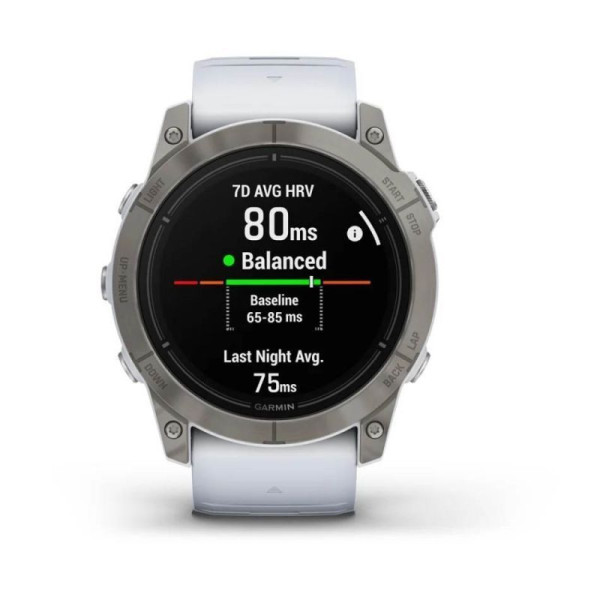 Смарт-часы Garmin Epix Pro (Gen 2) - Sapphire Edition 51 mm - титан с ремешком цвета молочного кварца