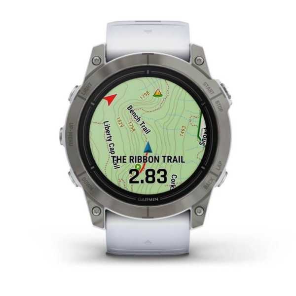 Смарт-часы Garmin Epix Pro (Gen 2) - Sapphire Edition 51 mm - титан с ремешком цвета молочного кварца