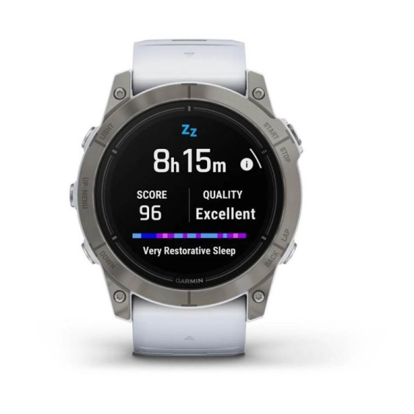 Смарт-часы Garmin Epix Pro (Gen 2) - Sapphire Edition 51 mm - титан с ремешком цвета молочного кварца