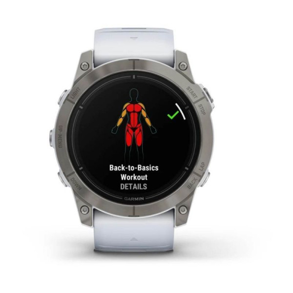 Смарт-часы Garmin Epix Pro (Gen 2) - Sapphire Edition 51 mm - титан с ремешком цвета молочного кварца