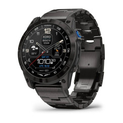 Смарт-годинник Garmin D2 Mach 1 Pro з титановим браслетом, що вентилюється.