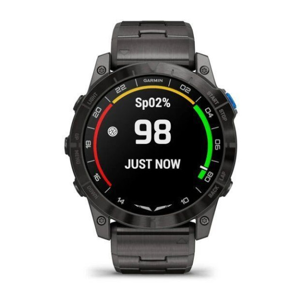 Garmin D2 Mach 1 Pro smartwatch with ventilated titanium bracelet