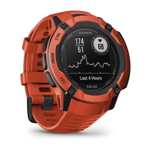 Смарт-годинник Garmin Instinct 2X Solar полум'яно-червоний