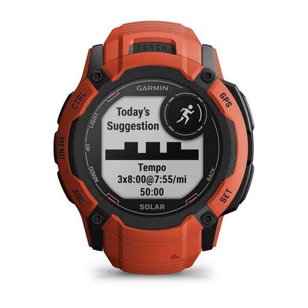 Смарт-годинник Garmin Instinct 2X Solar полум'яно-червоний