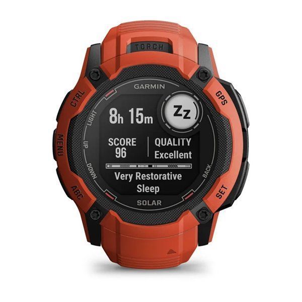 Смарт-годинник Garmin Instinct 2X Solar полум'яно-червоний