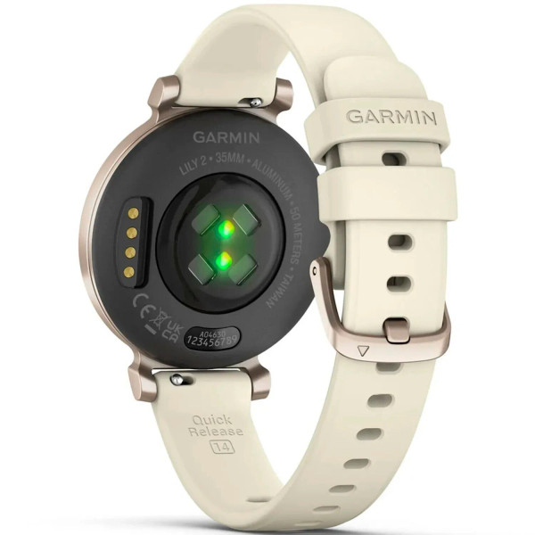 Смарт-часы Garmin Lily 2, кремовое золото, силиконовый ремешок кокосового цвета