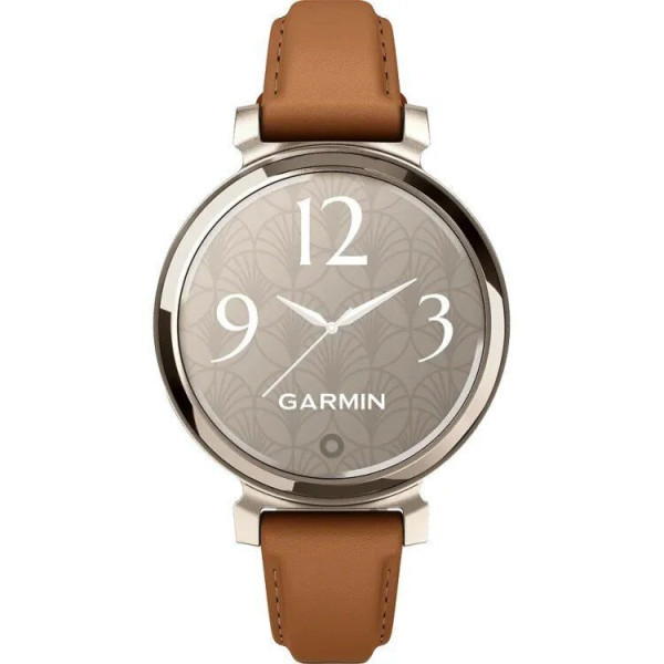 Смарт-часы Garmin Lily 2 Classic кремово-золотистые, светло-коричневый кожаный ремешок