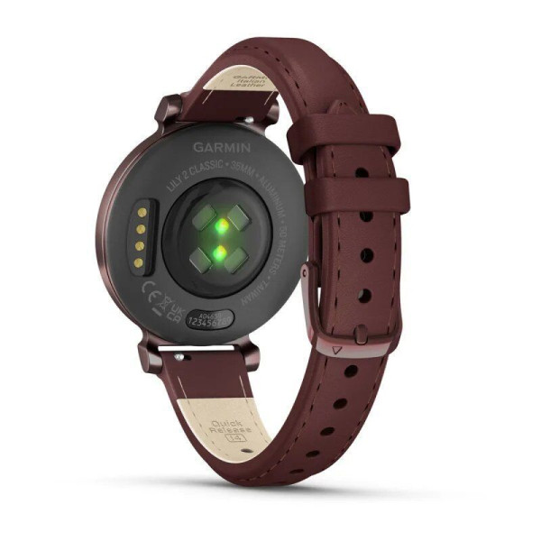 Смарт-часы Garmin Lily 2 Classic, темная бронза, кожаный ремешок цвета шелковицы