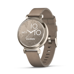 Смарт-годинник Garmin Lily 2 Classic кремово-золотистий, ремінець з нейлону кавового кольору