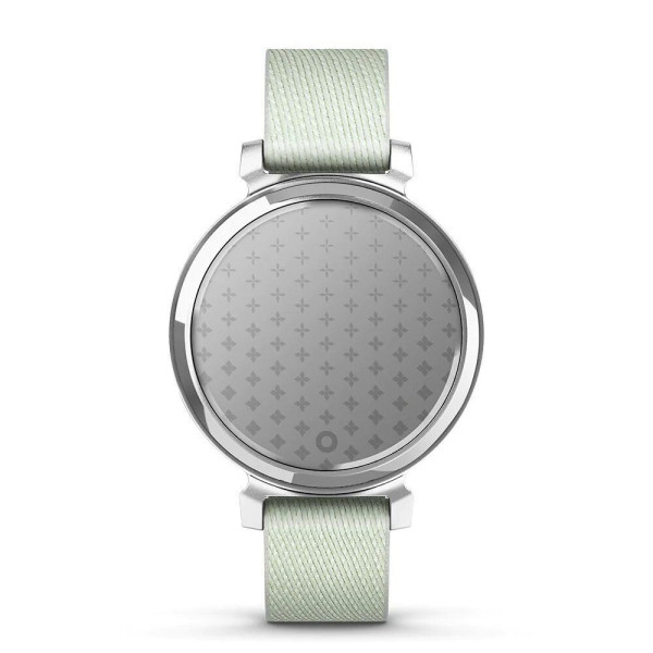 Garmin Lily 2 Classic Smartwatch in Silver with a Sage Nylon Strap