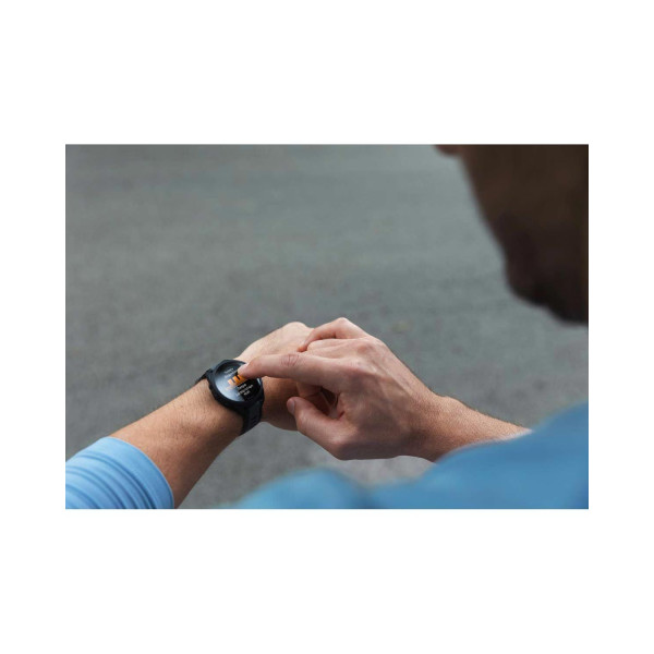 Garmin Forerunner 165 Smartwatch, Black/Slate Gray Silicone Band