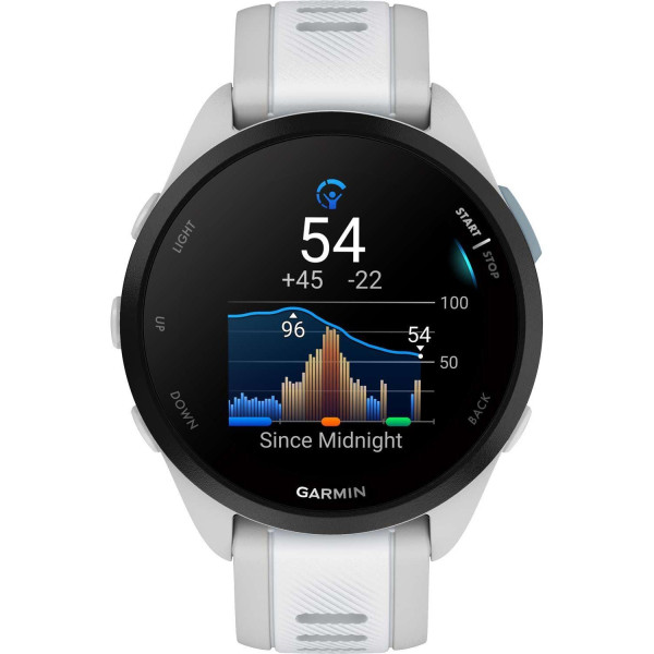 Смарт-часы Garmin Forerunner 165, силиконовый ремешок цвета туманно-серый/белый камень