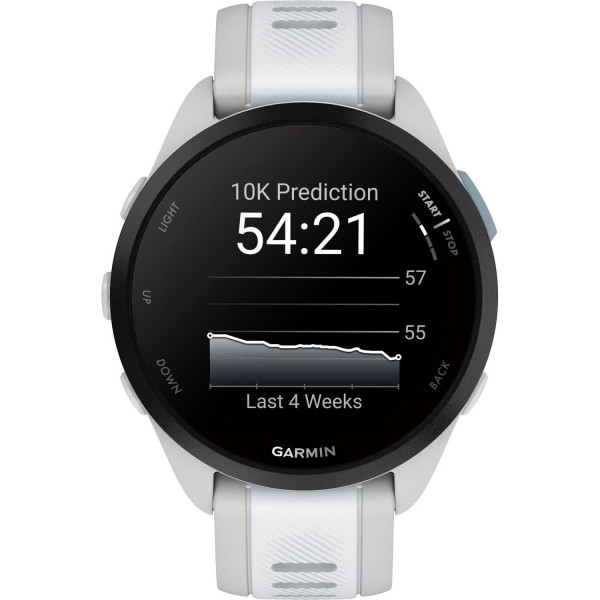 Смарт-часы Garmin Forerunner 165, силиконовый ремешок цвета туманно-серый/белый камень