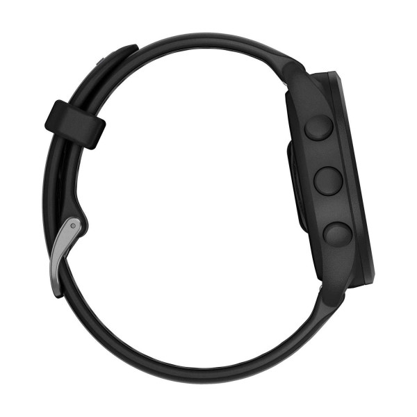 Смарт-часы Garmin Forerunner 165 Music, черный/сланцево-серый силиконовый ремешок