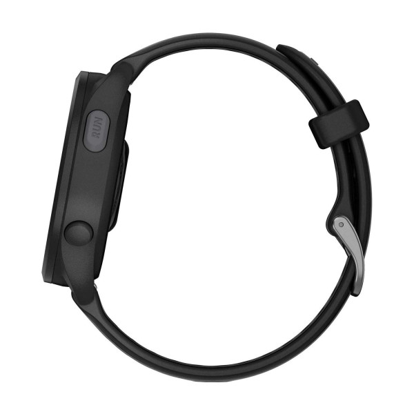 Смарт-часы Garmin Forerunner 165 Music, черный/сланцево-серый силиконовый ремешок
