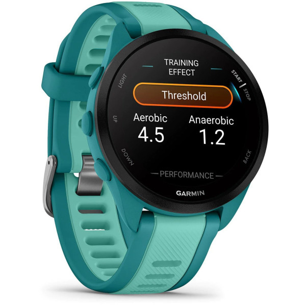 Смарт-часы Garmin Forerunner 165 Music, силиконовый ремешок цвета бирюзовый/аква