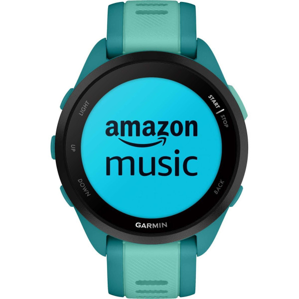 Смарт-часы Garmin Forerunner 165 Music, силиконовый ремешок цвета бирюзовый/аква