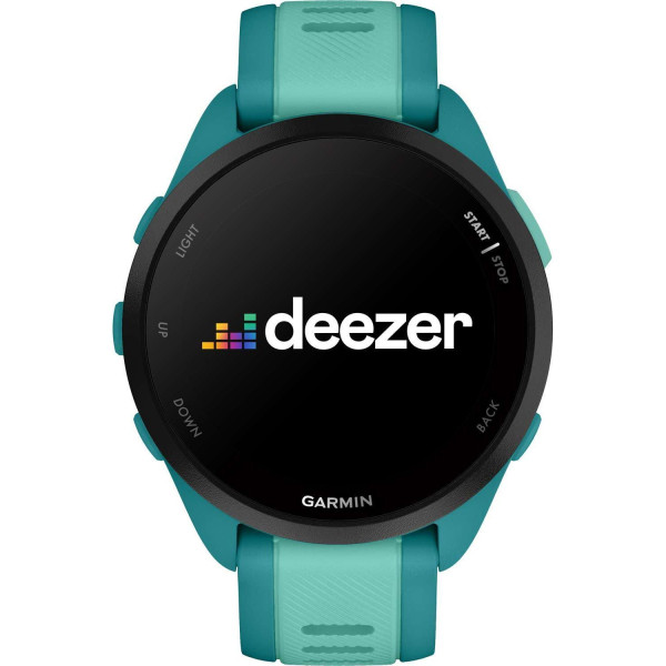 Смарт-часы Garmin Forerunner 165 Music, силиконовый ремешок цвета бирюзовый/аква