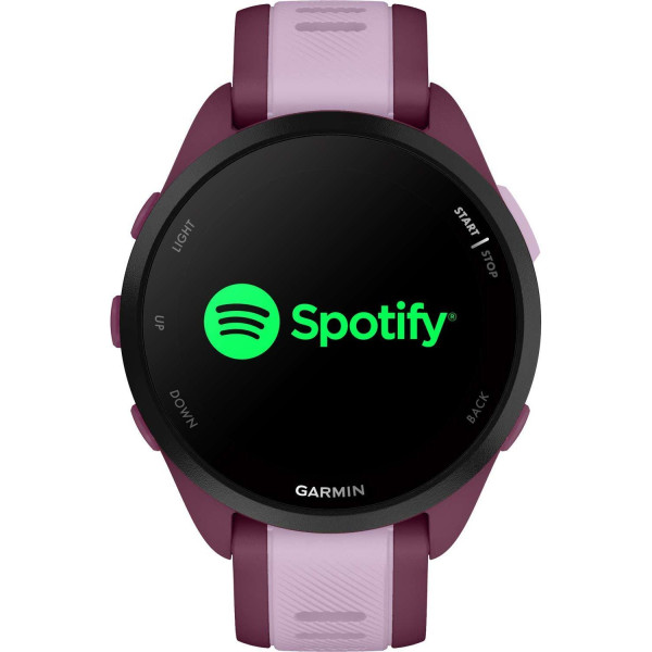 Смарт-часы Garmin Forerunner 165 Music, силиконовый ремешок ягодно-сиреневый
