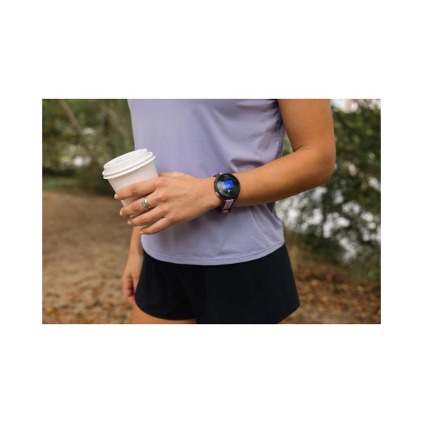 Смарт-часы Garmin Forerunner 165 Music, силиконовый ремешок ягодно-сиреневый