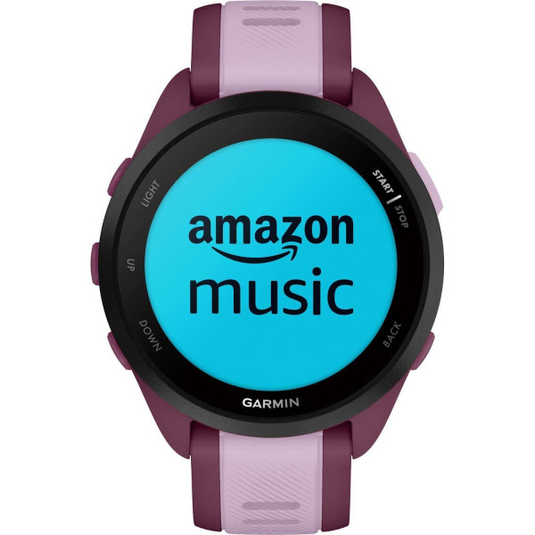 Смарт-часы Garmin Forerunner 165 Music, силиконовый ремешок ягодно-сиреневый