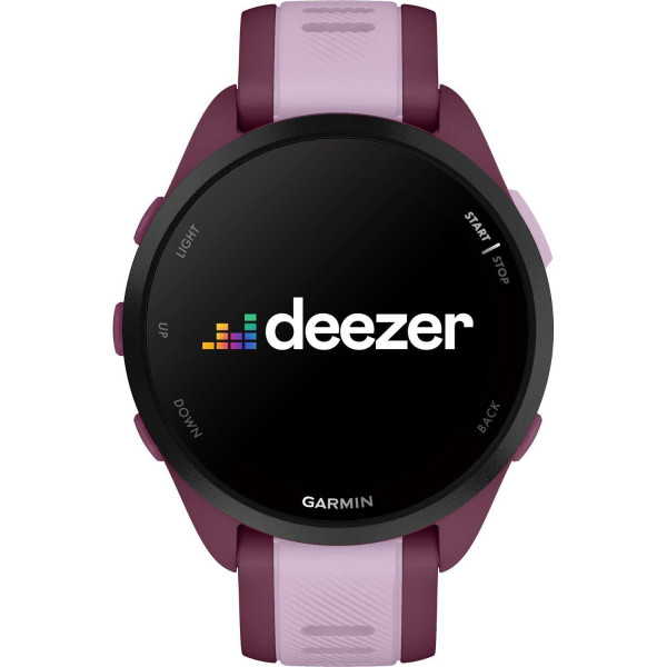 Смарт-часы Garmin Forerunner 165 Music, силиконовый ремешок ягодно-сиреневый