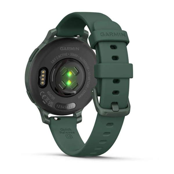 Смарт-часы Garmin Lily 2 Active яшмово-зеленые с зеленым силиконовым ремешком