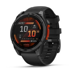 Garmin Fenix ​​8 Smartwatch - 47mm AMOLED, Slate Gray with Black Silicone Strap