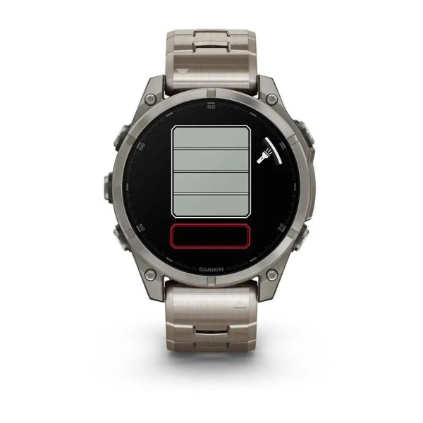Смарт-часы Garmin Fenix 8 – 47 мм, AMOLED Sapphire, титановые с титановым браслетом