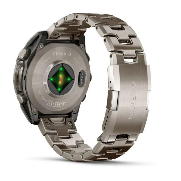Смарт-часы Garmin Fenix 8 – 47 мм, AMOLED Sapphire, титановые с титановым браслетом