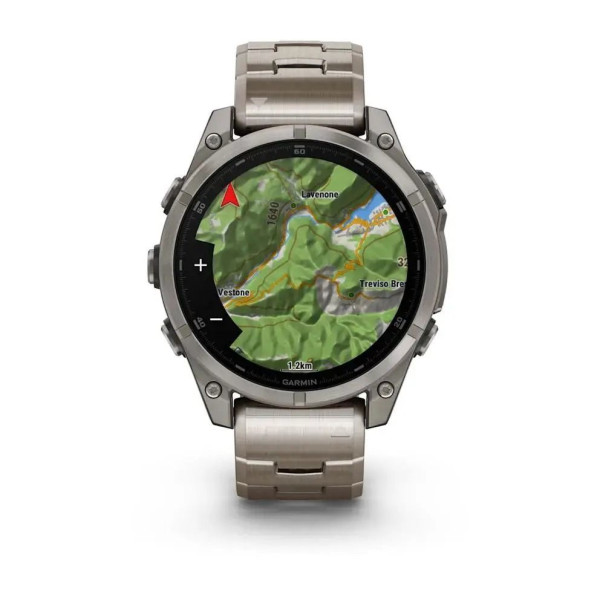 Смарт-часы Garmin Fenix 8 – 47 мм, AMOLED Sapphire, титановые с титановым браслетом