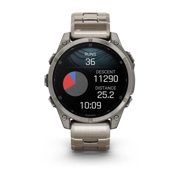 Смарт-часы Garmin Fenix 8 – 47 мм, AMOLED Sapphire, титановые с титановым браслетом