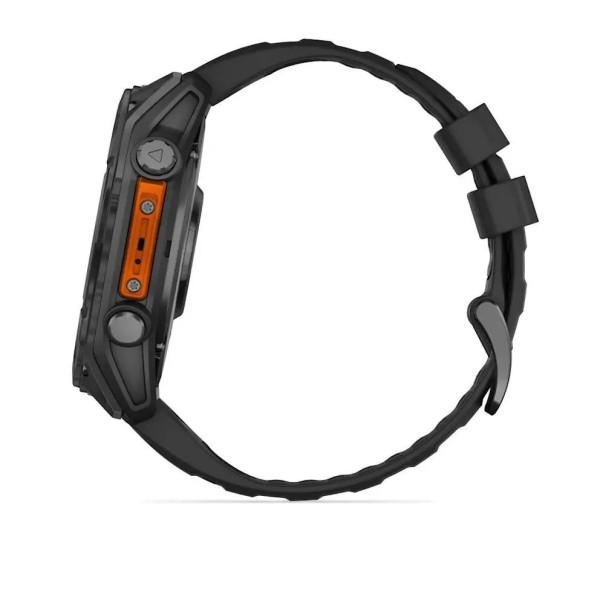 Смарт-часы Garmin Fenix 8 – 51 мм, AMOLED, сланцево-серые с черным силиконовым ремешком