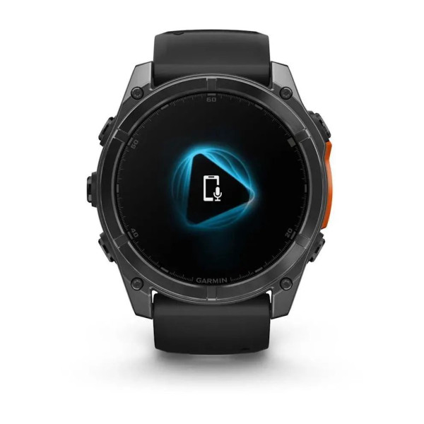 Смарт-часы Garmin Fenix 8 – 51 мм, AMOLED, сланцево-серые с черным силиконовым ремешком