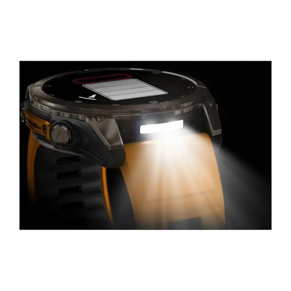Смарт-часы Garmin Fenix 8 – 51 мм, AMOLED Sapphire, титан с силиконовым ремешком цвета Spark Orange/Graphite