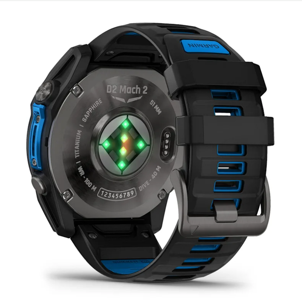 Garmin D2 Mach 2 (51mm) Carbon Gray DLC Titanium Smartwatch with Ventilated Titanium Bracelet