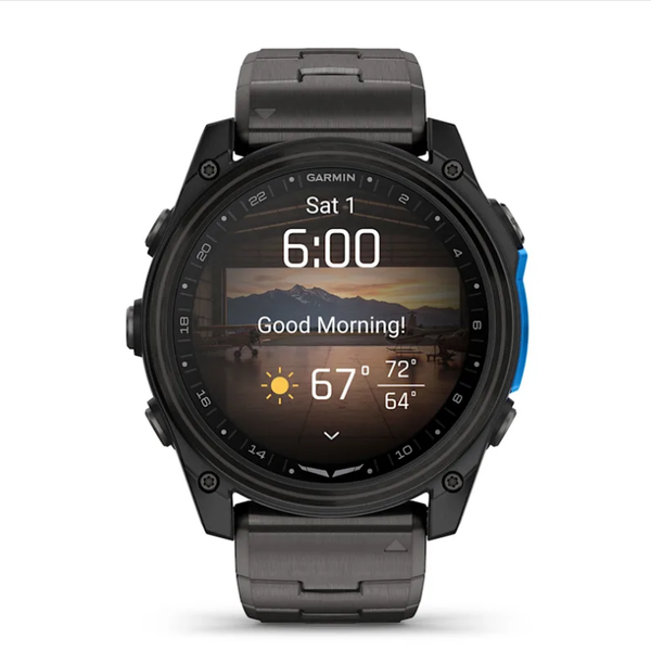 Garmin D2 Mach 2 (51mm) Carbon Gray DLC Titanium Smartwatch with Ventilated Titanium Bracelet
