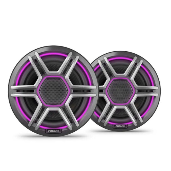 Fusion Apollo 6.5" Marine LED Speakers with Sport Gray Grilles
