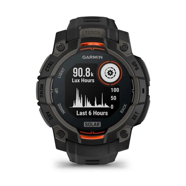 Смарт-годинник Garmin Instinct 3 (45 мм) Solar чорний