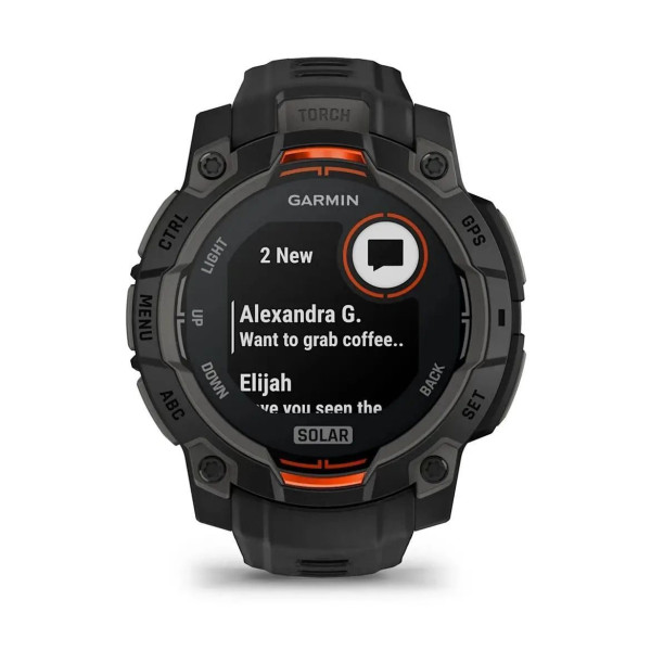 Смарт-годинник Garmin Instinct 3 (45 мм) Solar чорний