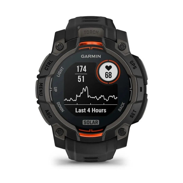 Смарт-годинник Garmin Instinct 3 (45 мм) Solar чорний