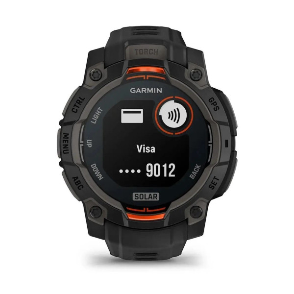 Смарт-годинник Garmin Instinct 3 (45 мм) Solar чорний